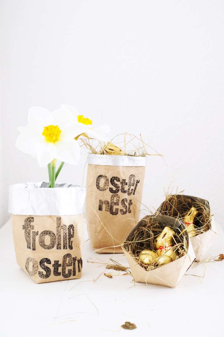 5 Diy Upcycling Tetrapak Geometrische Form Osternest Ostern Paulsvera