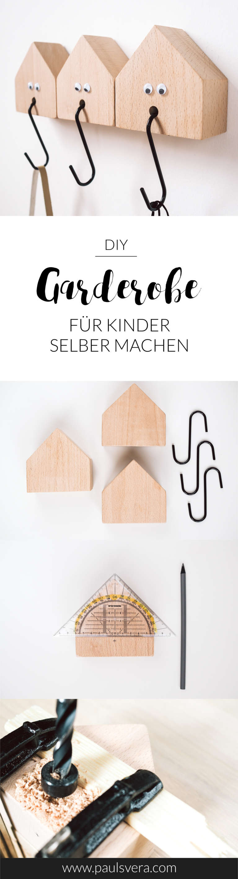 Anleitung Diy Kindergarderobe Selber Machen Holzhauschen Deko Holzhaus Niedlich Suss Kreative Kinderzimmer Ideen Paulsvera 2