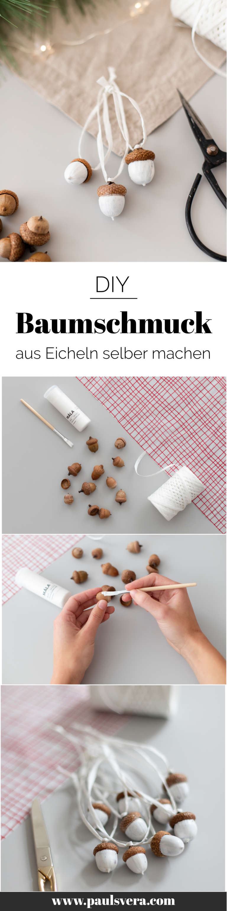 Baumschmuck Aus Eicheln Diy Weihnachtsdeko Paulsvera