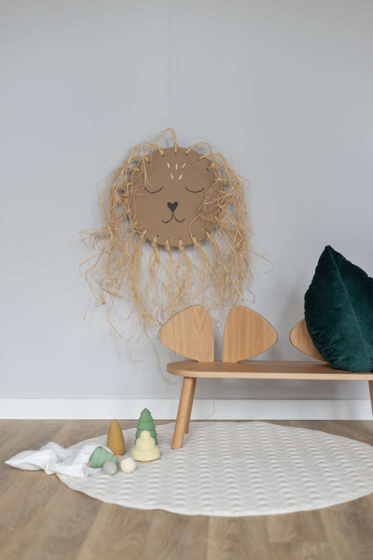 DIY Idee Pappe Karton Upcycling Lowe Kinderzimmer Wanddeko Dekoration Bast studiovea 20