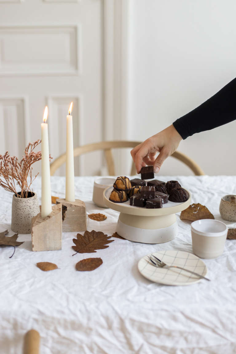 Diy Kerzenstander Speckstein Diy Dekoideen Herbsttisch Naturdeko Dr Oetker My Sweet Table Paulsvera 14