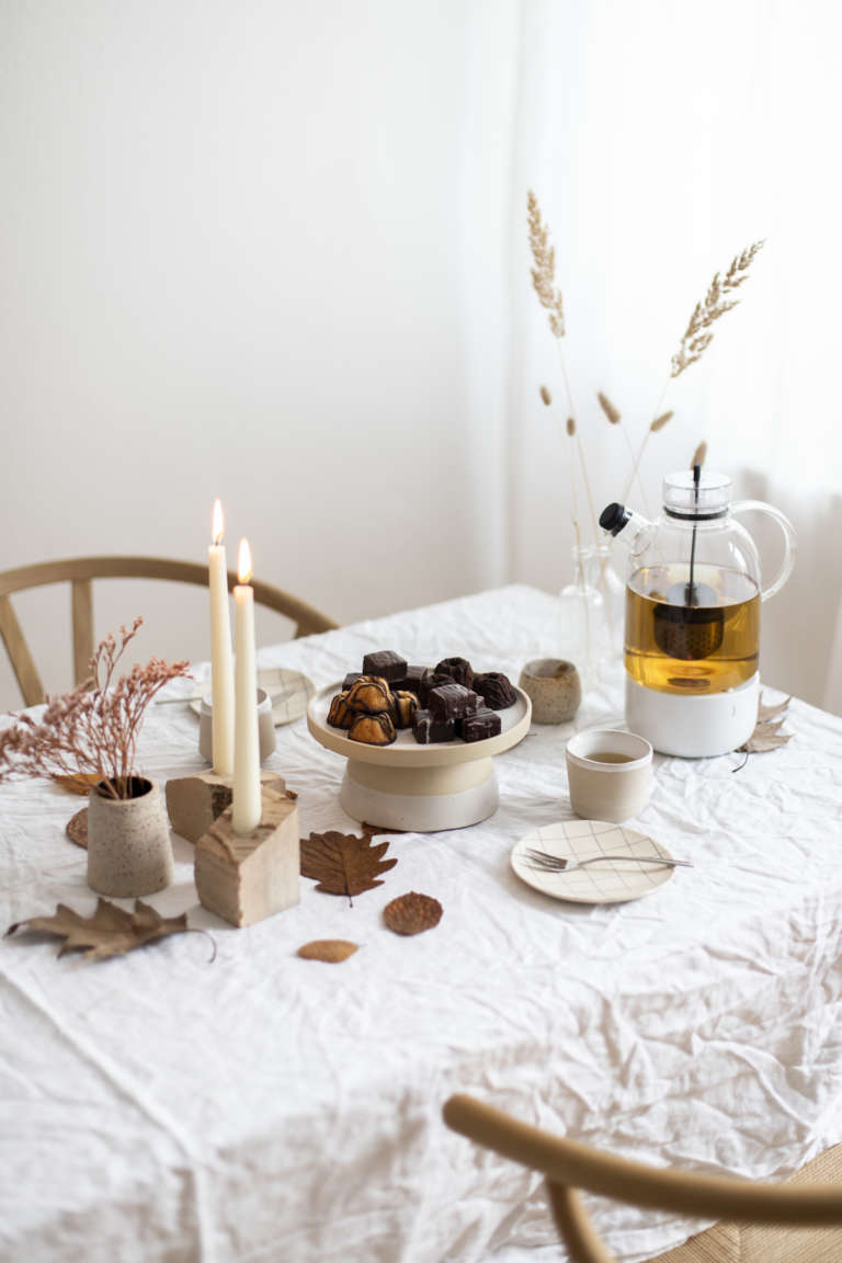 Diy Kerzenstander Speckstein Diy Dekoideen Herbsttisch Naturdeko Dr Oetker My Sweet Table Paulsvera 15