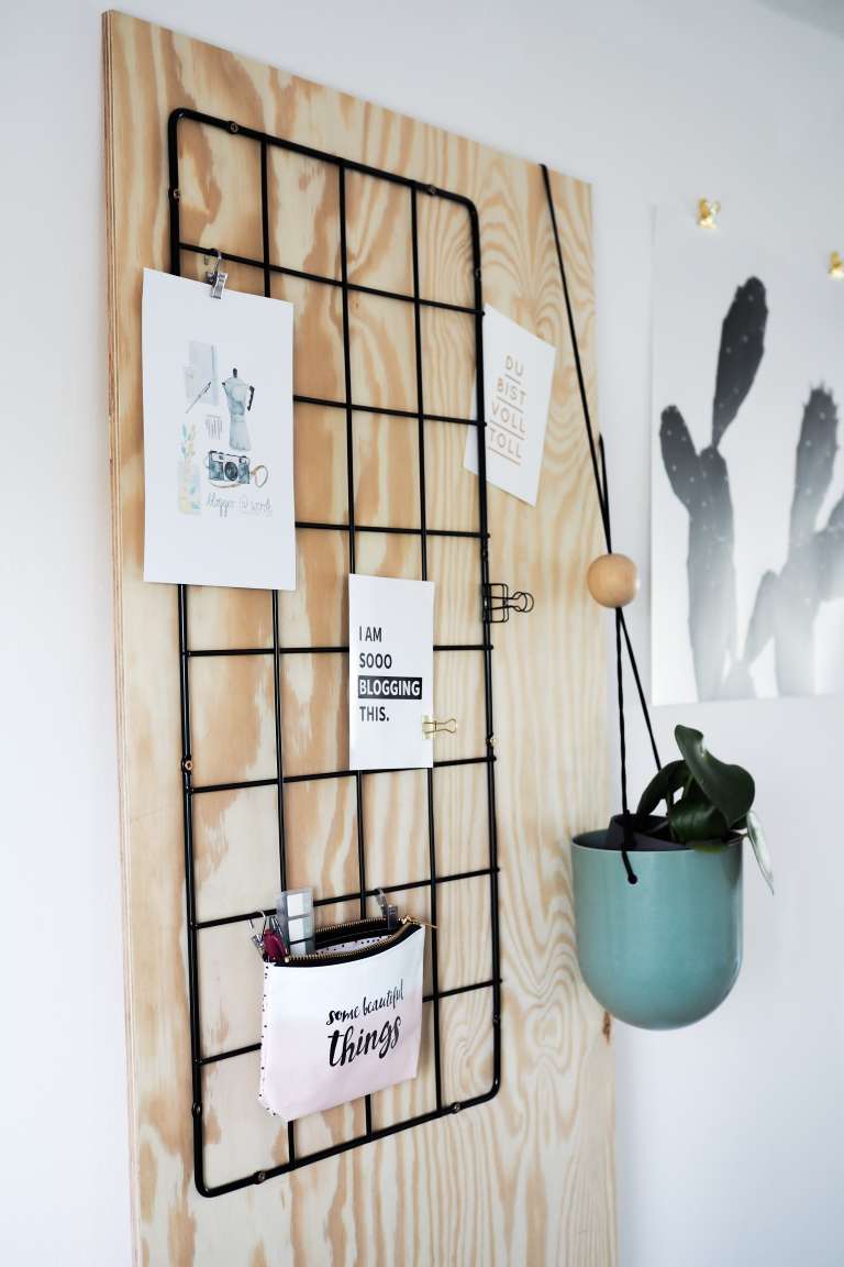 Diy Schreibtisch Wand Organizer Gitter Ikea Hack Paulsvera 4 Von 11