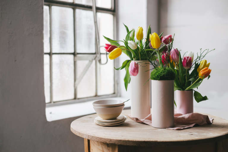 Diy Tischdeko Fruhling Blumen Paulsvera Mymuesli 17