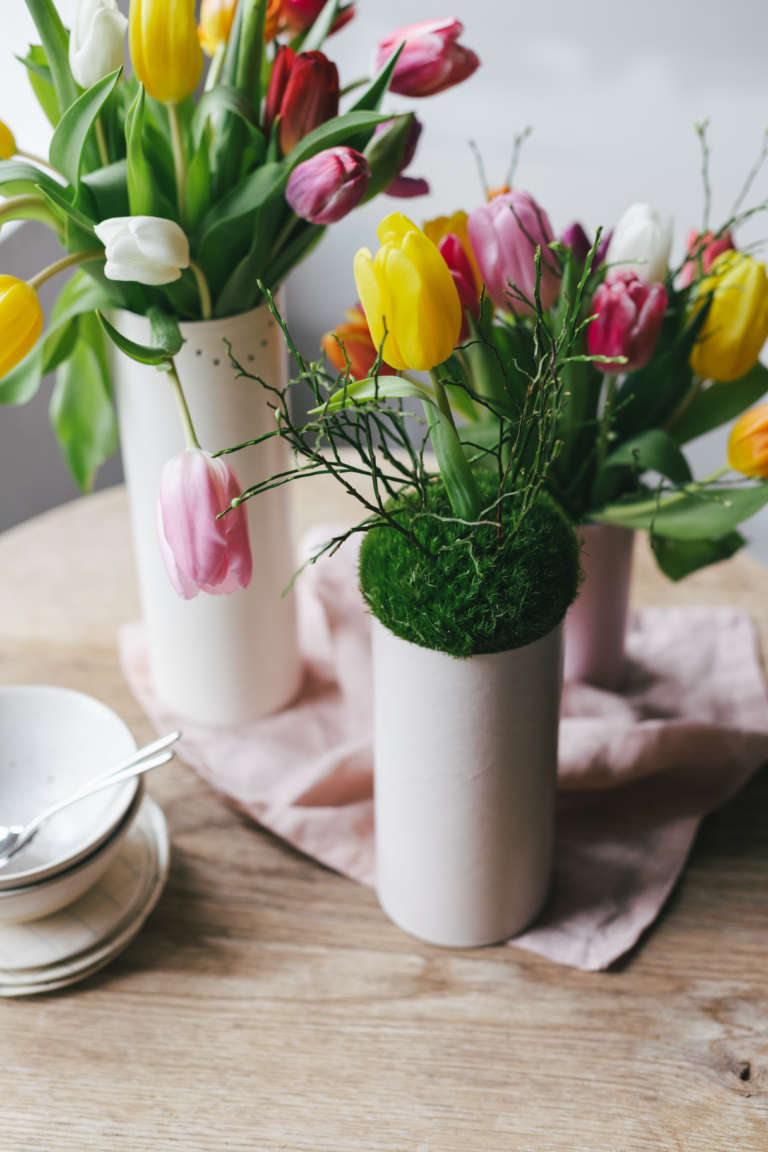 Diy Tischdeko Fruhling Blumen Paulsvera Mymuesli 20