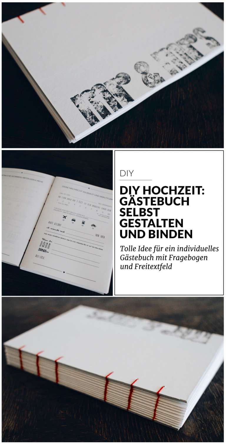 Diy Gastebuch Idee Hochzeit Selbst Binden Paulsvera