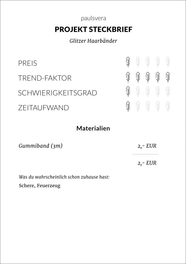 Diy Glitzer Haargummis Selber Machen Steckbrief Paulsvera