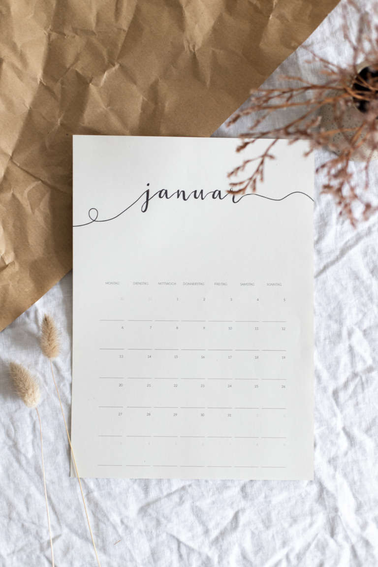 Freebie Kalender 2020 Kostenlos Ausdrucken Printables Monatskalender Paulsvera 5