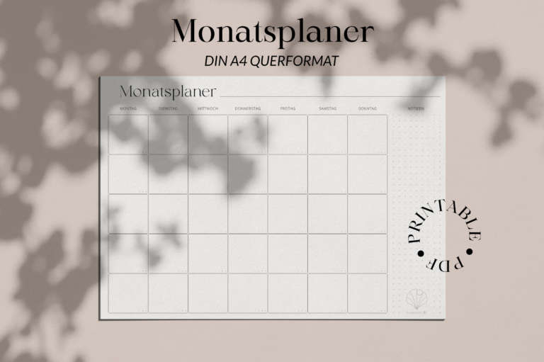 Monatsplaner veastore etsy Schrift