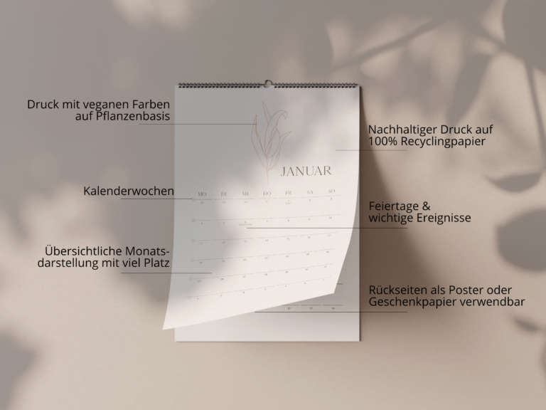 Shadow mock up kalender beschreibung