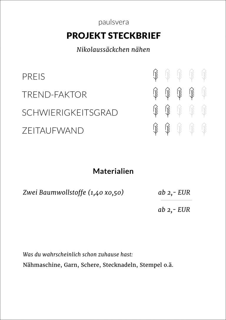 Steckbrief Diy Nikolausstiefel Nikolaussackchen Nikolaussocke Selber Nahen Einfach Schnittmuster Blog Paulsvera