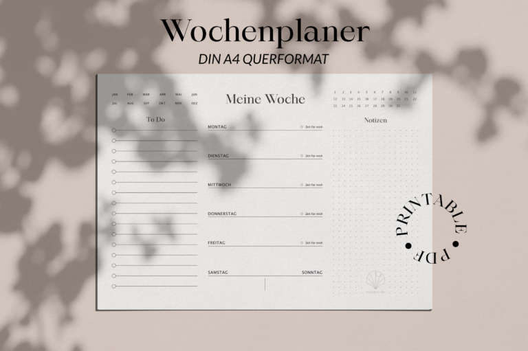 Wochenplaner detailliert veastore etsy Text